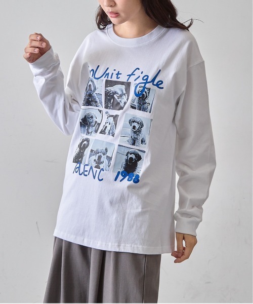 mul.(ムル)の「TEE ドッグロンT(Tシャツ/カットソー・レディース・ホワイト/ブラック・FREE)」の15枚目の写真