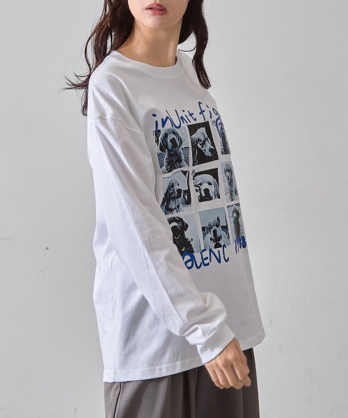 mul.(ムル)の「TEE ドッグロンT(Tシャツ/カットソー・レディース・ホワイト/ブラック・FREE)」の16枚目の写真
