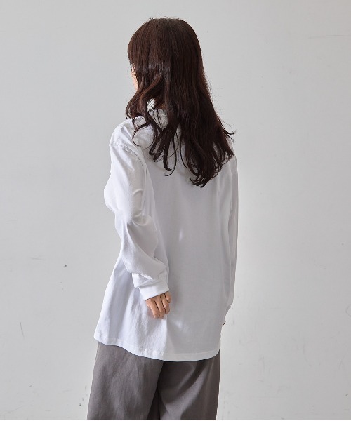 mul.(ムル)の「TEE ドッグロンT(Tシャツ/カットソー・レディース・ホワイト/ブラック・FREE)」の7枚目の写真