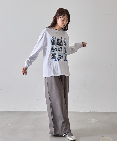 mul.(ムル)の「TEE ドッグロンT(Tシャツ/カットソー・レディース・ホワイト/ブラック・FREE)」の8枚目の写真