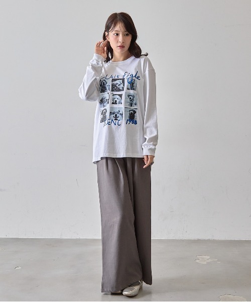 mul.(ムル)の「TEE ドッグロンT(Tシャツ/カットソー・レディース・ホワイト/ブラック・FREE)」の10枚目の写真