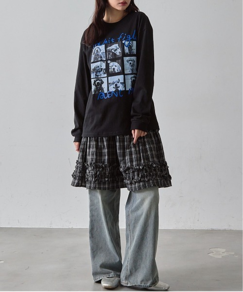 mul.(ムル)の「TEE ドッグロンT(Tシャツ/カットソー・レディース・ホワイト/ブラック・FREE)」の21枚目の写真