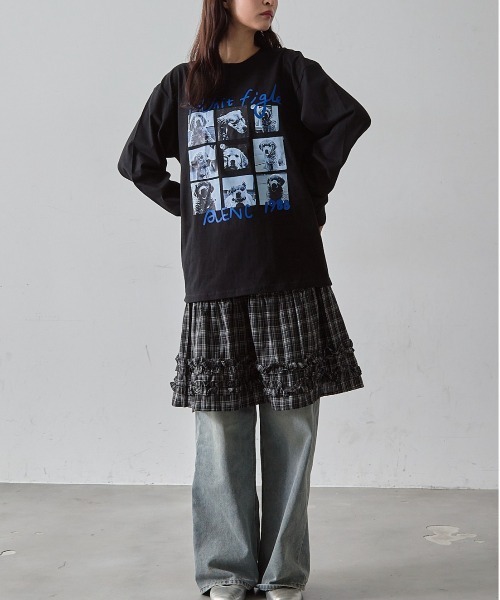 mul.(ムル)の「TEE ドッグロンT(Tシャツ/カットソー・レディース・ホワイト/ブラック・FREE)」の22枚目の写真
