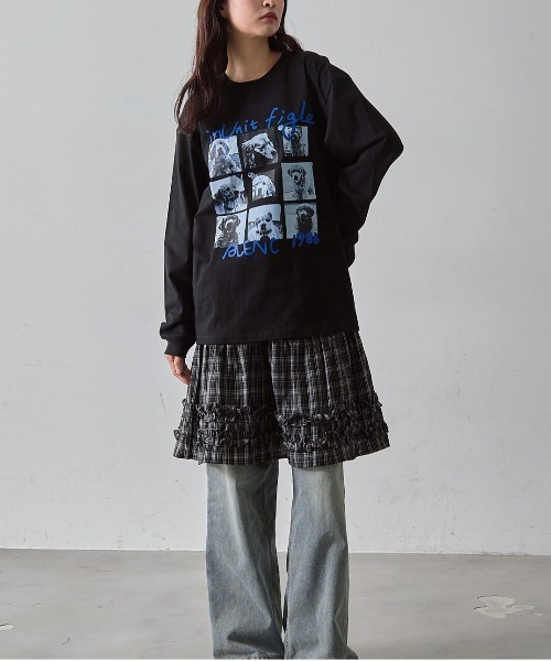 mul.(ムル)の「TEE ドッグロンT(Tシャツ/カットソー・レディース・ホワイト/ブラック・FREE)」の20枚目の写真