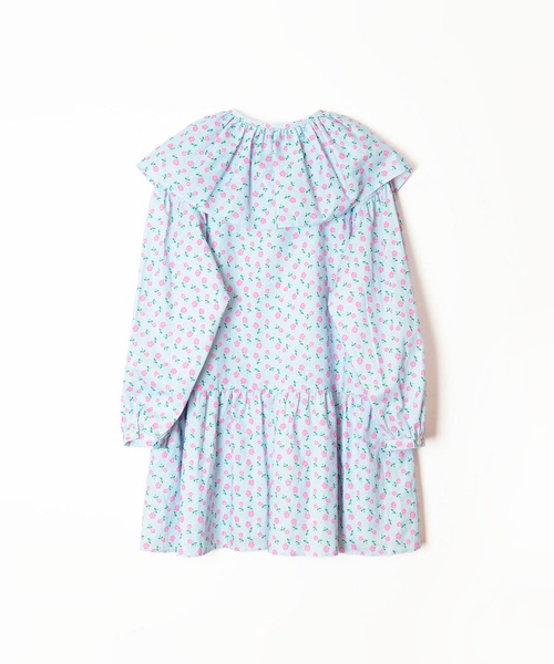 HOLIDAY（ホリデイ）の「FLOWER BIG COLLAR MINI DRESS フラワービッグカラーミニドレス（ワンピース・レディース・ブルー・ONE SIZE）」の2枚目の写真