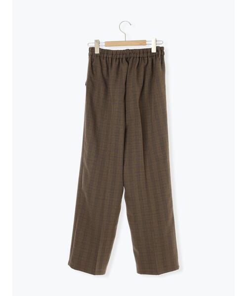 Samansa Mos2 blue(サマンサモスモスブルー)の「カチオン染めチェックパンツ(その他パンツ・レディース・ネイビー/ベージュ/ブラウン/グレー・F)」の5枚目の写真