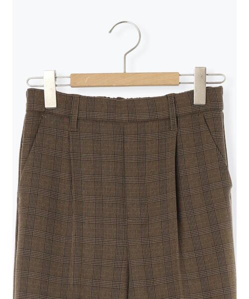 Samansa Mos2 blue(サマンサモスモスブルー)の「カチオン染めチェックパンツ(その他パンツ・レディース・ネイビー/ベージュ/ブラウン/グレー・F)」の6枚目の写真