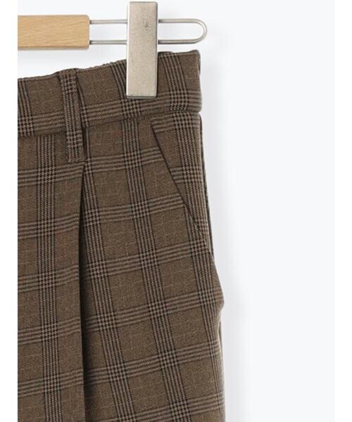 Samansa Mos2 blue(サマンサモスモスブルー)の「カチオン染めチェックパンツ(その他パンツ・レディース・ネイビー/ベージュ/ブラウン/グレー・F)」の7枚目の写真