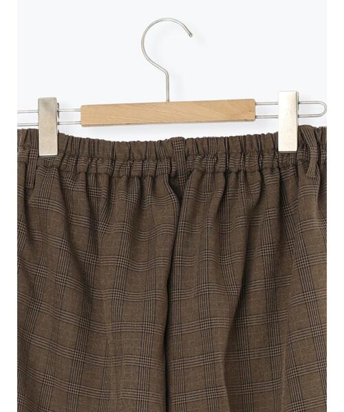 Samansa Mos2 blue(サマンサモスモスブルー)の「カチオン染めチェックパンツ(その他パンツ・レディース・ネイビー/ベージュ/ブラウン/グレー・F)」の9枚目の写真