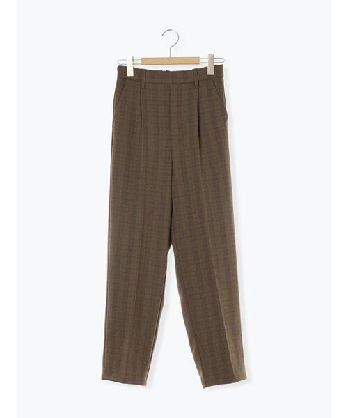 Samansa Mos2 blue(サマンサモスモスブルー)の「カチオン染めチェックパンツ(その他パンツ・レディース・ネイビー/ベージュ/ブラウン/グレー・F)」の11枚目の写真