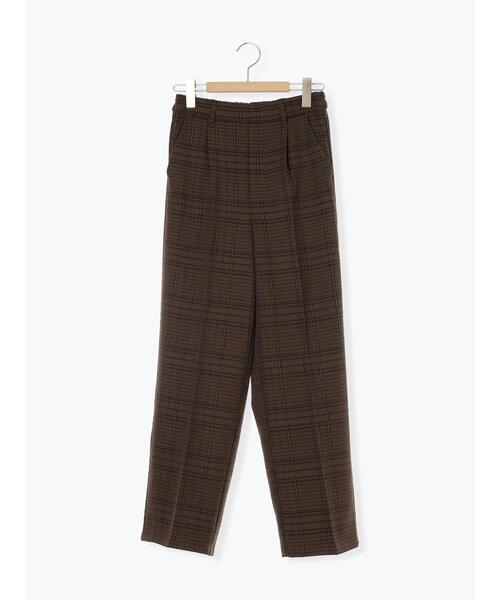 Samansa Mos2 blue(サマンサモスモスブルー)の「カチオン染めチェックパンツ(その他パンツ・レディース・ネイビー/ベージュ/ブラウン/グレー・F)」の12枚目の写真