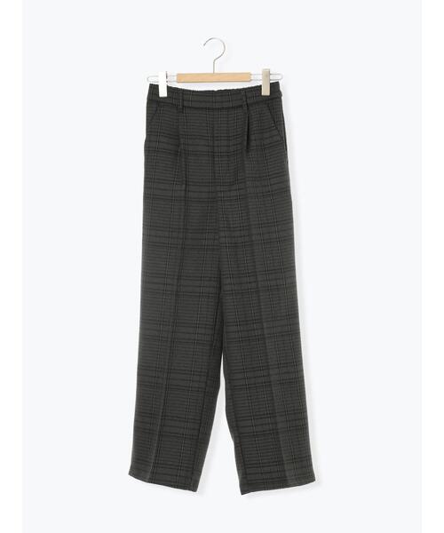 Samansa Mos2 blue(サマンサモスモスブルー)の「カチオン染めチェックパンツ(その他パンツ・レディース・ネイビー/ベージュ/ブラウン/グレー・F)」の14枚目の写真