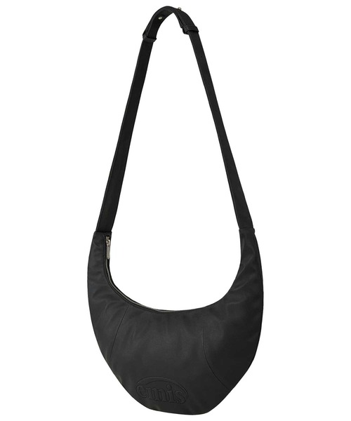 EMIS(イミス)の「LOGO EMBOSSED HALF MOON BAG(ショルダーバッグ・レディース・ブラック/ライトブルー・FREE)」の8枚目の写真
