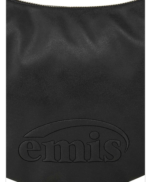 EMIS(イミス)の「LOGO EMBOSSED HALF MOON BAG(ショルダーバッグ・レディース・ブラック/ライトブルー・FREE)」の10枚目の写真