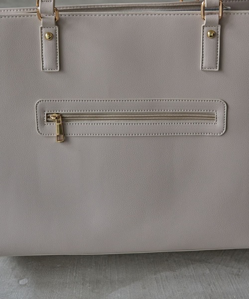 12Twelve Agenda（トゥエルブ　アジェンダ）の「軽量アウトポケットA4トートバッグ（トートバッグ・レディース・チャコールグレー/ブラウン/グレイッシュベージュ・FREE）」の14枚目の写真