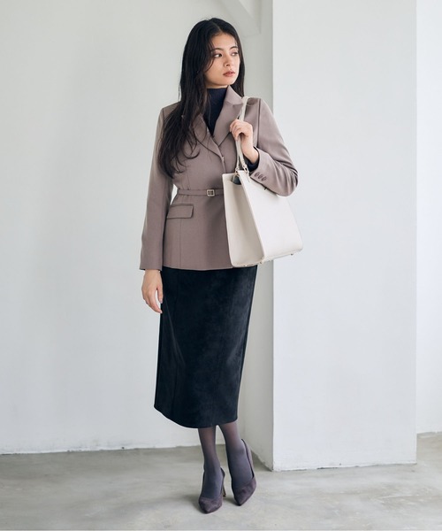 12Twelve Agenda（トゥエルブ　アジェンダ）の「軽量アウトポケットA4トートバッグ（トートバッグ・レディース・チャコールグレー/ブラウン/グレイッシュベージュ・FREE）」の7枚目の写真