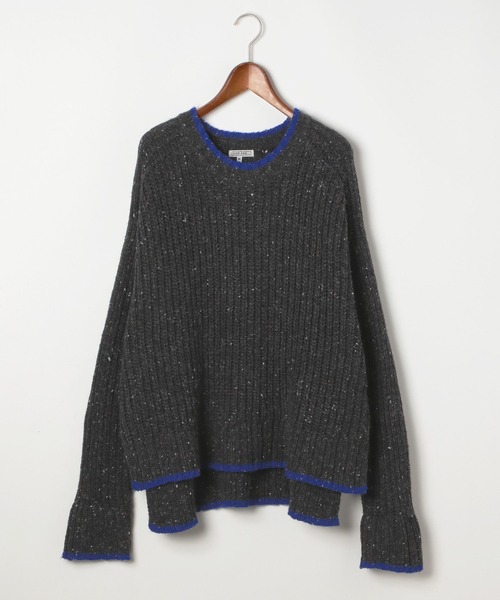 niko and...（ニコアンド）の「[MODE NORM CORE] カラートリミングクループルオーバー（ニット/セーター・レディース・ブラック/アイボリー/ブルー・MEDIUM/LARGE）」の16枚目の写真