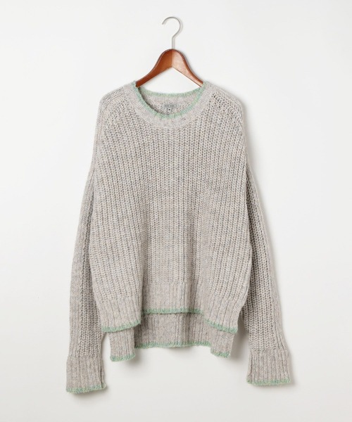 niko and...（ニコアンド）の「[MODE NORM CORE] カラートリミングクループルオーバー（ニット/セーター・レディース・ブラック/アイボリー/ブルー・MEDIUM/LARGE）」の17枚目の写真