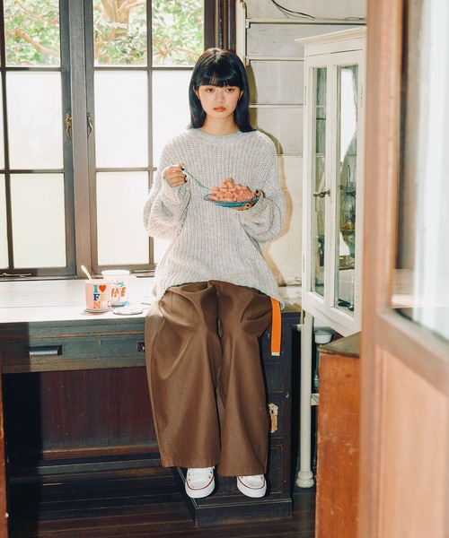 ノーウォス NOWOS シルクリネンニット ヴィンテージ ファビアンルー セール】 【SLOW/一部店舗限定】ノルディック プルオーバー ニット