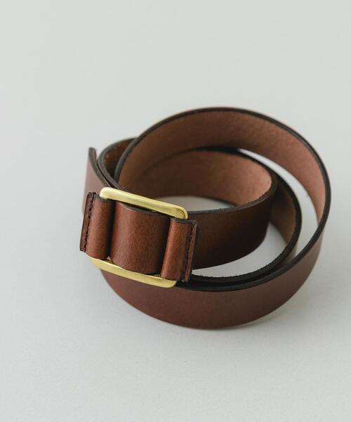RODE SKO（ロデスコ）の「atelier brugge　SLIDE LETHER BELT（ベルト・レディース・ダークブラウン/ブラック・ONE）」の2枚目の写真
