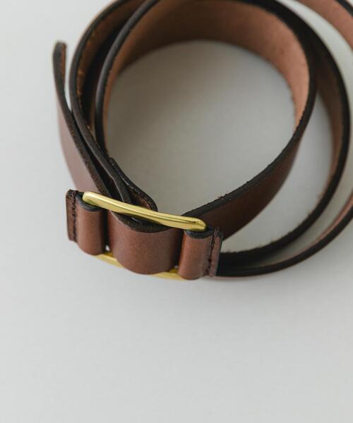 RODE SKO（ロデスコ）の「atelier brugge　SLIDE LETHER BELT（ベルト・レディース・ダークブラウン/ブラック・ONE）」の3枚目の写真