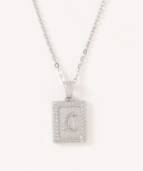 セール】shell initial necklace （シルバー）【リバーシブル仕様 