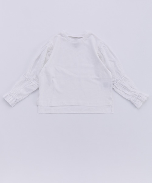 Ocean&Ground（オーシャン&グラウンド）の「ﾎﾞﾘｭｰﾑｽﾘｰﾌﾞﾛﾝT（Tシャツ/カットソー・キッズ・ホワイト・130/120/110/100/90/80/140）」の4枚目の写真