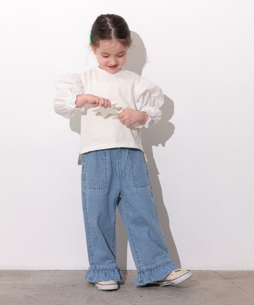 Ocean&Ground（オーシャン&グラウンド）の「ﾎﾞﾘｭｰﾑｽﾘｰﾌﾞﾛﾝT（Tシャツ/カットソー・キッズ・ホワイト・130/120/110/100/90/80/140）」の13枚目の写真