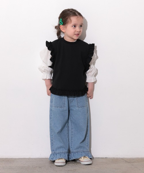 Ocean&Ground（オーシャン&グラウンド）の「ﾎﾞﾘｭｰﾑｽﾘｰﾌﾞﾛﾝT（Tシャツ/カットソー・キッズ・ホワイト・130/120/110/100/90/80/140）」の17枚目の写真