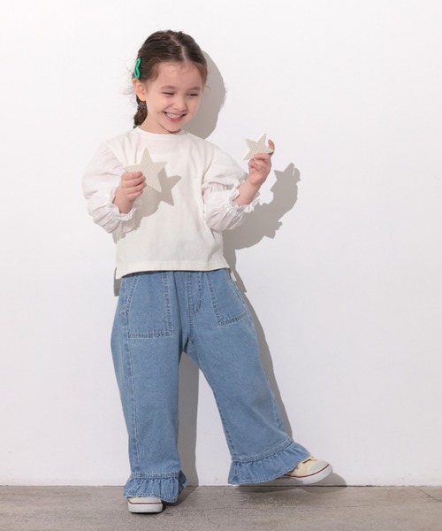 Ocean&Ground（オーシャン&グラウンド）の「ﾎﾞﾘｭｰﾑｽﾘｰﾌﾞﾛﾝT（Tシャツ/カットソー・キッズ・ホワイト・130/120/110/100/90/80/140）」の15枚目の写真