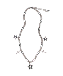 SETUP-EXE（セットアップイーエックスイー）の「STAR CROSS NECKLACE / SILVER（ネックレス）」