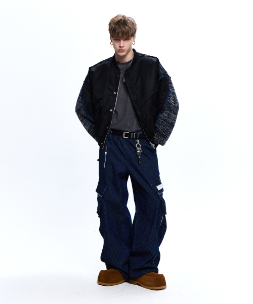 RSSC(アールエスエスシー)の「KNIT MIXED MA-1 JUMPER - BLACK(ブルゾン・レディース・その他・1/2)」の3枚目の写真
