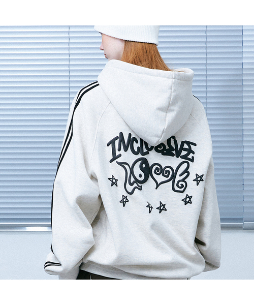 GAKKAI UNIONS(ガッカイユニオンズ)の「オールラブトラックフードパーカーオートミール(パーカー・レディース・その他・LARGE/X-LARGE/SMALL/MEDIUM)」の1枚目の写真