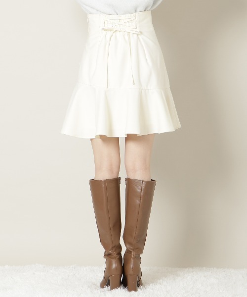 WILLSELECTION（ウィルセレクション）の「アシメラッフルフリルミニスカート（スカート・レディース・オフホワイト/チャコールグレー/ブラック・FREE）」の7枚目の写真