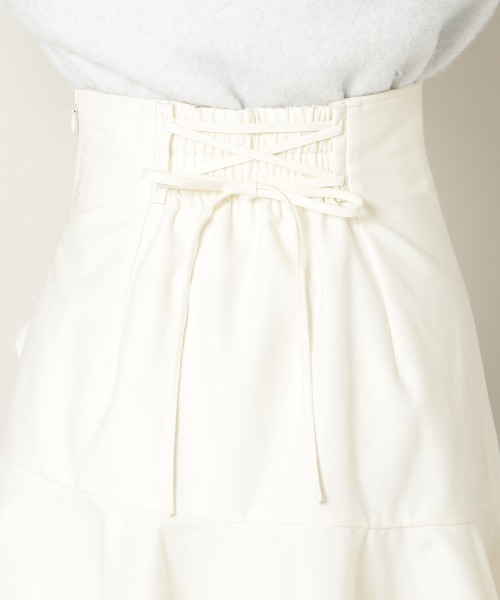 WILLSELECTION（ウィルセレクション）の「アシメラッフルフリルミニスカート（スカート・レディース・オフホワイト/チャコールグレー/ブラック・FREE）」の9枚目の写真