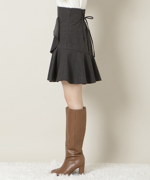 WILLSELECTION（ウィルセレクション）の「アシメラッフルフリルミニスカート（スカート・レディース・オフホワイト/チャコールグレー/ブラック・FREE）」の20枚目の写真