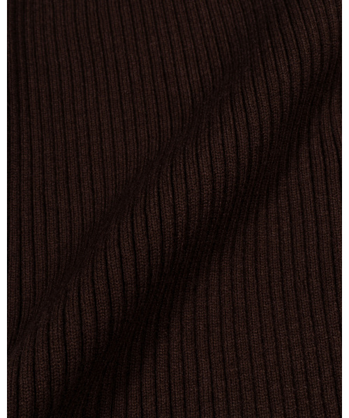 MOAA(モア)の「Ribbed Mock Neck Zip-Up (BROWN)(ニット/セーター・レディース・その他・SMALL/MEDIUM)」の4枚目の写真