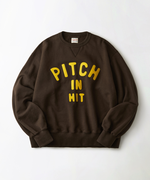 V.S.C SWEAT(PITCH IN HIT)_BROWN