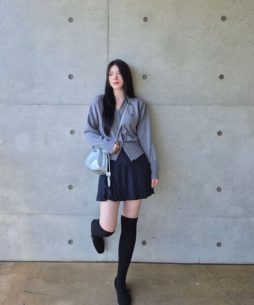 ZEROSTREET（ゼロストリート）の「[3カラー] ヘリスカーディガン（カーディガン/ボレロ・レディース・グレー系/ブラウン/ブラック・MEDIUM/SMALL）」の14枚目の写真