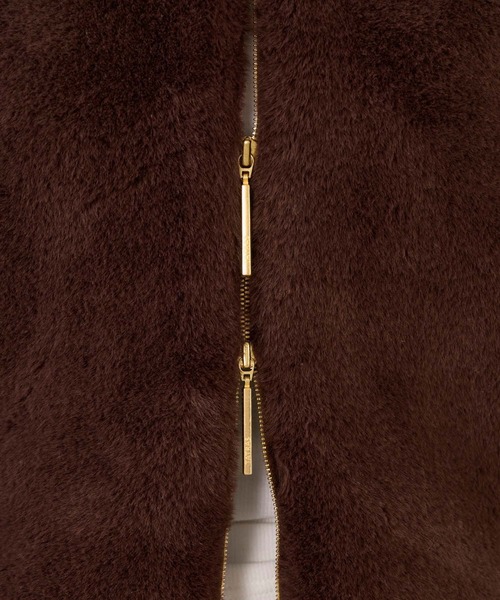 TATRAS】エコファーノーカラーロングベスト-POLLINA（その他アウター