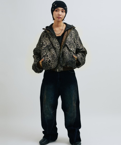 atmos pink（アトモスピンク）の「atmos pink Bomber Jacket / アトモス ピンク ボンバー ジャケット（その他アウター・レディース・カーキ/レオパード・FREE）」の10枚目の写真