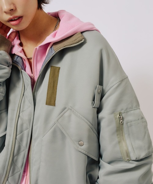 atmos pink（アトモスピンク）の「atmos pink Bomber Jacket / アトモス ピンク ボンバー ジャケット（その他アウター・レディース・カーキ/レオパード・FREE）」の16枚目の写真