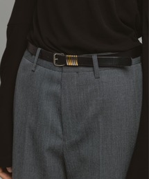 CINOH（チノ）の「SLIM LEATHER BELT/GOLD/SILVER ACCENTS（ベルト・メンズ）」