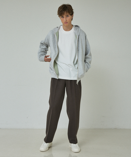 ABAHOUSE（アバハウス）の「【セットアップ対応】ウールミルド ボリュームタック ワイドスラックス（その他パンツ・メンズ・ネイビー/グレー・46/48）」の17枚目の写真