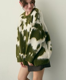 Lunea | 総柄ルーズシャギーニット(ニット/セーター)