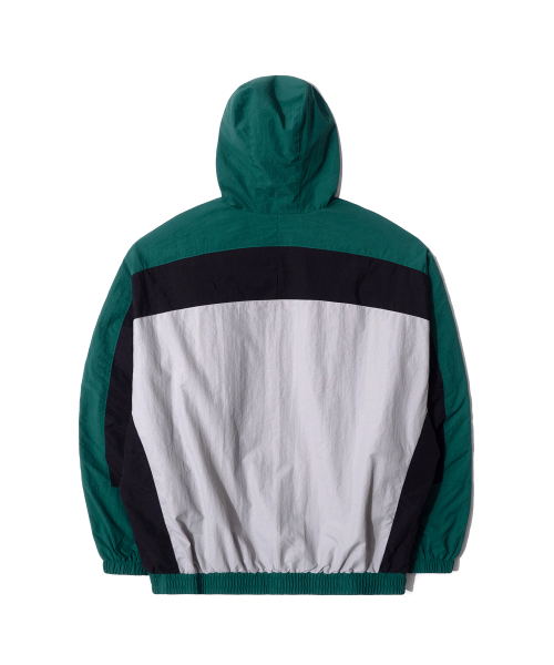 QT8 GARMENTS(キューティーエイトガーメント)の「LB Retro Hooded Track Jacket (Green/Black)(ナイロンジャケット・レディース・その他・MEDIUM/LARGE/X-LARGE)」の3枚目の写真