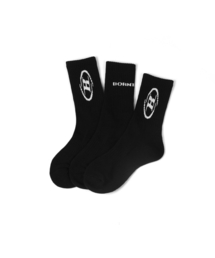 BORN TO WIN（ボーントゥウィン）の「SYMBOL B LOGO SOCKS 3PACK [BLACK]（スポーツグッズ）」