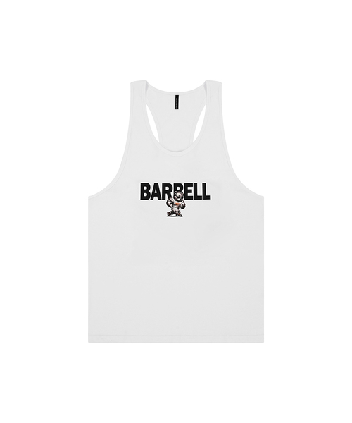BARBELLWORKS(バーベルワークス)の「ベアバベル タンクトップ(Tシャツ/カットソー・メンズ・ホワイト/ブラック・LARGE/X-LARGE)」の2枚目の写真