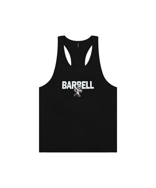 BARBELLWORKS(バーベルワークス)の「ベアバベル タンクトップ(Tシャツ/カットソー・メンズ・ホワイト/ブラック・LARGE/X-LARGE)」の1枚目の写真