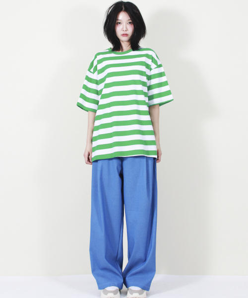 DEMARC（ドゥマーク）の「VINTAGE DENIM WIDE PANTS BLUE（スラックス・レディース・その他・LARGE/MEDIUM）」の2枚目の写真